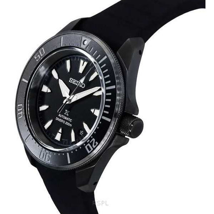 Orologio da uomo Seiko Prospex Sea Samurai Shog-urai con cinturino in silicone e quadrante nero, automatico, subacqueo SRPL15K1