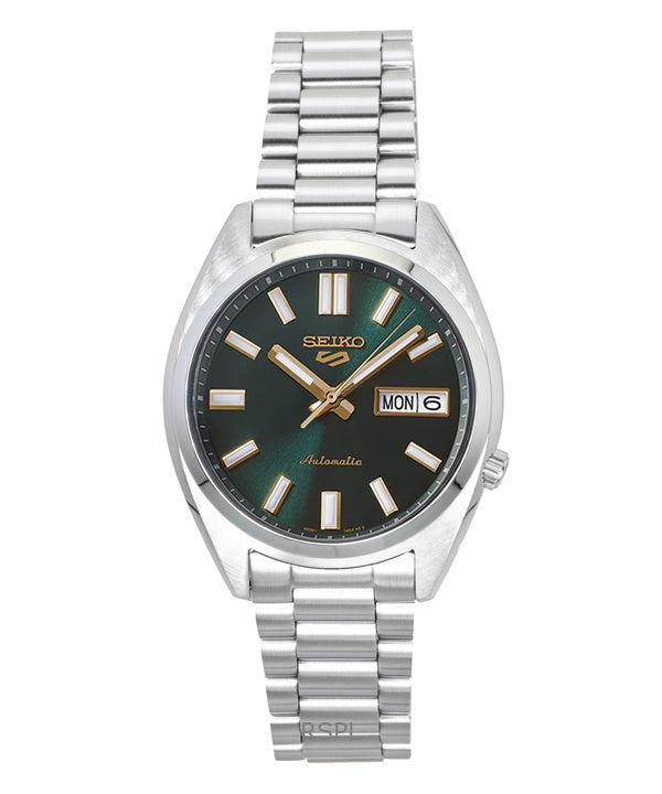 Orologio da uomo Seiko 5 Sports SNXS in acciaio inossidabile con quadrante verde automatico SRPL57K1 100M