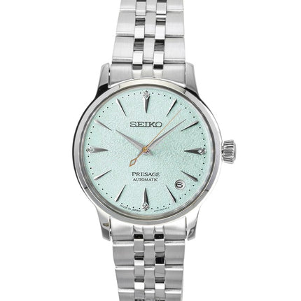 Orologio da donna Seiko Presage Cocktail con diamanti e quadrante verde menta, automatico, SRPL63J1