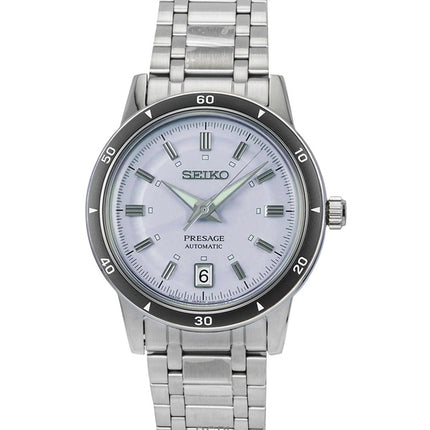 Orologio da uomo Seiko Presage Style anni '60 in acciaio inossidabile con quadrante viola chiaro, automatico SRPL73J1