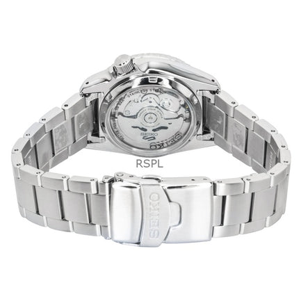 Orologio da uomo Seiko 5 Sports SKX Street Stonewash in acciaio inossidabile con quadrante nero, automatico SRPL79K1, 100 m