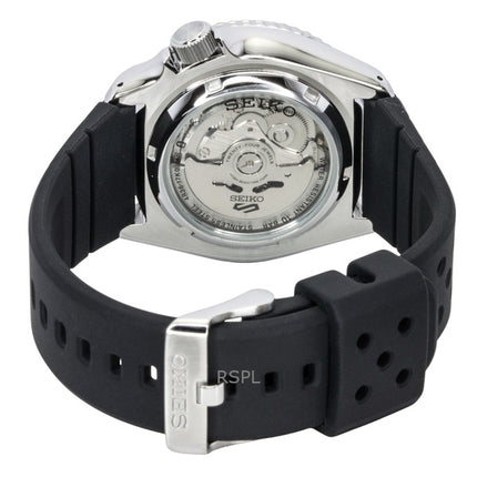 Orologio da uomo Seiko 5 Sports SKX Redux con cinturino in silicone e quadrante arancione, automatico, SRPL89K1, 100 m