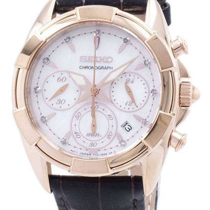 Seiko Chronograph Quartz Diamond Accent SRW784 SRW784P1 SRW784P Orologio da donna