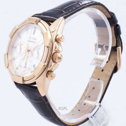 Seiko Chronograph Quartz Diamond Accent SRW784 SRW784P1 SRW784P Orologio da donna