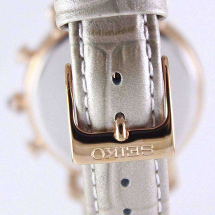 Cinturino in pelle di vitello con cronografo al quarzo Seiko SRW872 SRW872P1 SRW872P