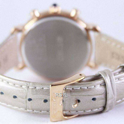 Cinturino in pelle di vitello con cronografo al quarzo Seiko SRW872 SRW872P1 SRW872P