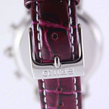 Orologio da donna con cinturino in pelle con cronografo al quarzo Seiko SRW875P2