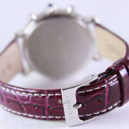 Orologio da donna con cinturino in pelle con cronografo al quarzo Seiko SRW875P2