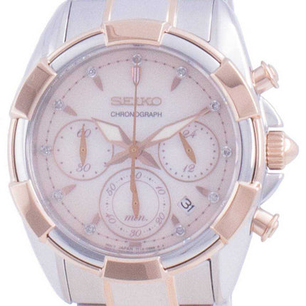 Seiko Discover More Cronografo Diamond Accents Quartz SRWZ02 SRWZ02P1 SRWZ02P 100M Orologio da donna