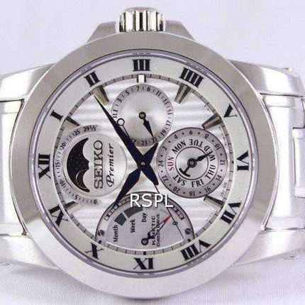 Orologio da uomo Seiko Premier Kinetic Direct Drive Moon Phase SRX011 SRX011P1 SRX011P