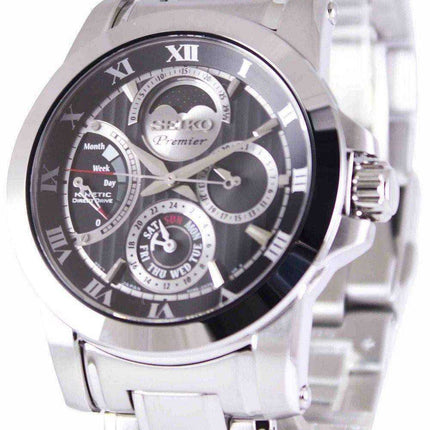 Orologio da uomo Seiko Premier Kinetic Direct Drive Moon Phase SRX013 SRX013P1 SRX013P