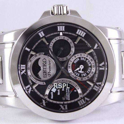 Orologio da uomo Seiko Premier Kinetic Direct Drive Moon Phase SRX013 SRX013P1 SRX013P