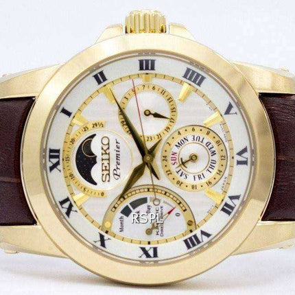 Orologio da uomo Seiko Premier Kinetic Direct Drive Moon Phase SRX014 SRX014P1 SRX014P