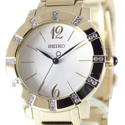 Seiko Quartz Swarovski Crystal Gold Plated SRZ454P1 SRZ454P Orologio da donna