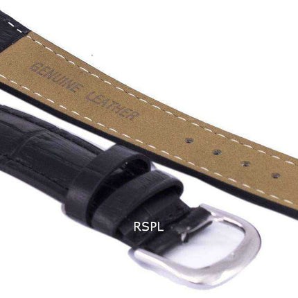 Cinturino per orologio in pelle di marca con rapporto nero 18 mm