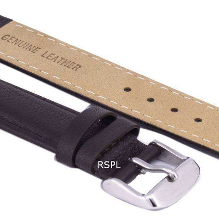Cinturino per orologio in pelle marrone scuro con rapporto 18 mm