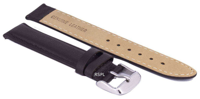 Cinturino per orologio in pelle marrone scuro con rapporto 18 mm