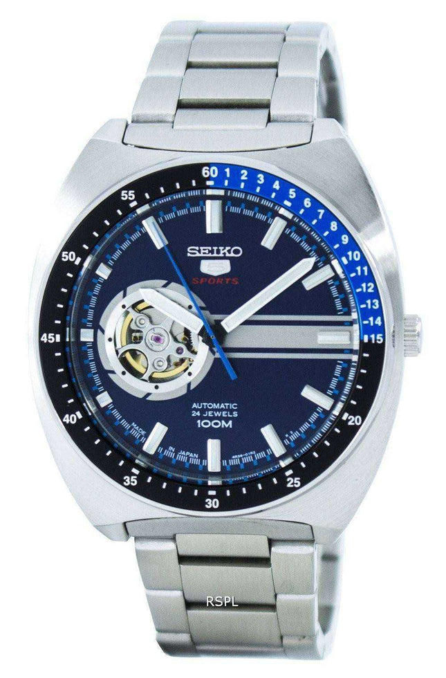 Orologio da uomo aperto Seiko 5 sport automatico 24 rubini con cuore aperto Giappone Orologio SSA327 SSA327J1 SSA327J fatto da u