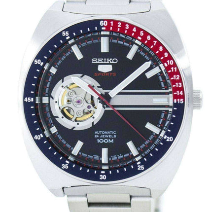 Orologio da uomo automatico Seiko 5 da 24 pollici con quadrante a cuore aperto SSA329 SSA329K1 SSA329K