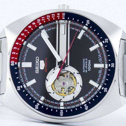 Orologio da uomo automatico Seiko 5 da 24 pollici con quadrante a cuore aperto SSA329 SSA329K1 SSA329K