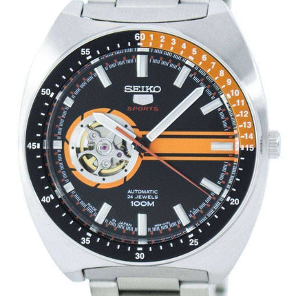 Orologio da uomo aperto Seiko 5 sport automatico 24 rubini con cuore aperto Giappone Orologio SSA331 SSA331J1 SSA331J fabbricato
