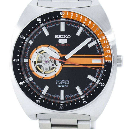 Orologio da uomo automatico Seiko 5 da 24 pollici con quadrante a cuore aperto SSA331 SSA331K1 SSA331K