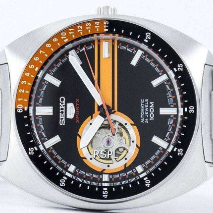 Orologio da uomo automatico Seiko 5 da 24 pollici con quadrante a cuore aperto SSA331 SSA331K1 SSA331K
