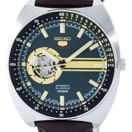 Orologio da uomo aperto Seiko 5 sport automatico 24 rubini con cuore aperto Giappone Orologio SSA333 SSA333J1 SSA333J fatto da S