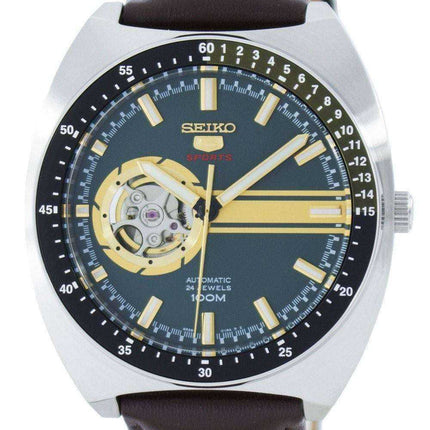Orologio da uomo automatico Seiko 5 da 24 rubini con quadrante a cuore aperto SSA333 SSA333K1 SSA333K