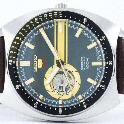 Orologio da uomo automatico Seiko 5 da 24 rubini con quadrante a cuore aperto SSA333 SSA333K1 SSA333K