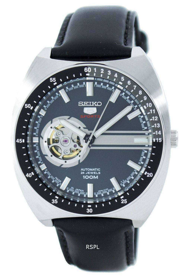 Orologio da uomo aperto Seiko 5 sport automatico 24 rubini con cuore aperto Giappone Orologio da uomo SSA335 SSA335J1 SSA335J re