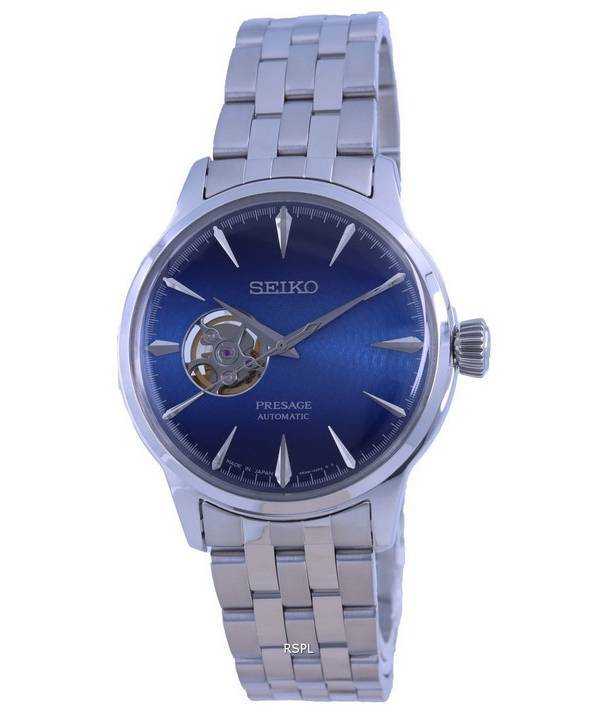 Orologio da uomo Seiko Presage Cocktail Time &quot;Blue Acapulco&quot; Open Heart Automatic SSA439 SSA439J1 SSA439J