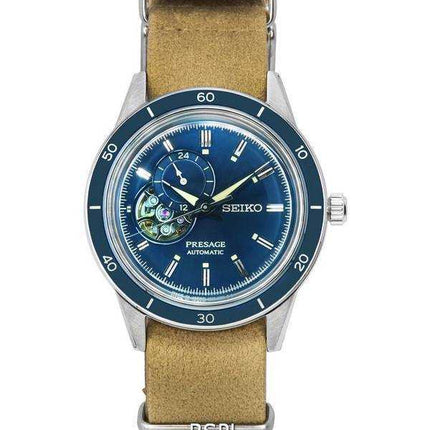 Orologio da uomo Seiko Presage Style60s Heritage Blue Open Heart quadrante automatico SSA453 SSA453J1 SSA453J