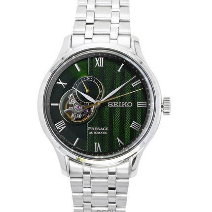 Orologio da uomo Seiko Presage Japanese Garden in acciaio inossidabile con quadrante verde automatico SSA463J1