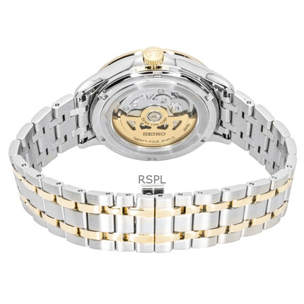 Orologio da uomo Seiko Presage Japanese Garden in acciaio inossidabile con quadrante dorato automatico SSA464J1