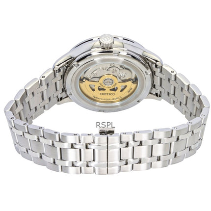 Orologio da uomo Seiko Presage Japanese Garden in acciaio inossidabile con quadrante rosa pallido, automatico SSA465J1