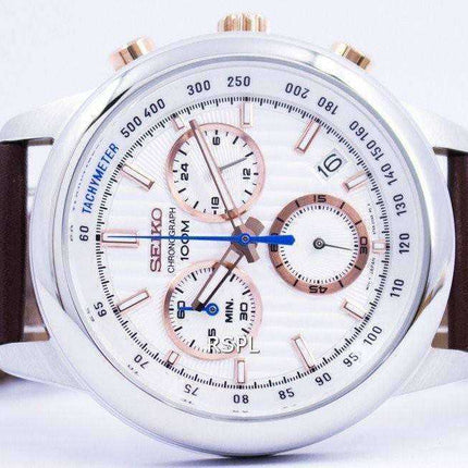 Orologio da uomo Seiko Chronograph Quartz Tachymeter 100M SSB211 SSB211P1 SSB211P