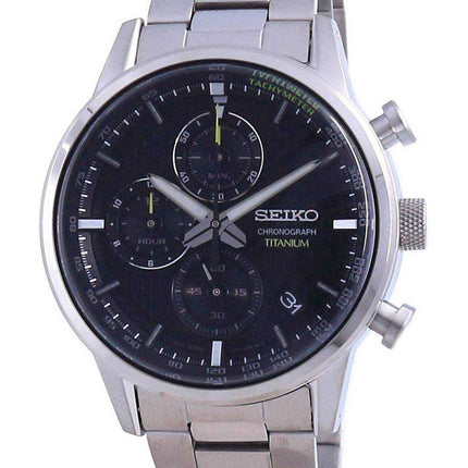 Seiko Scopri di più Orologio da uomo al quarzo cronografo in titanio SSB389 SSB389P1 SSB389P 100M