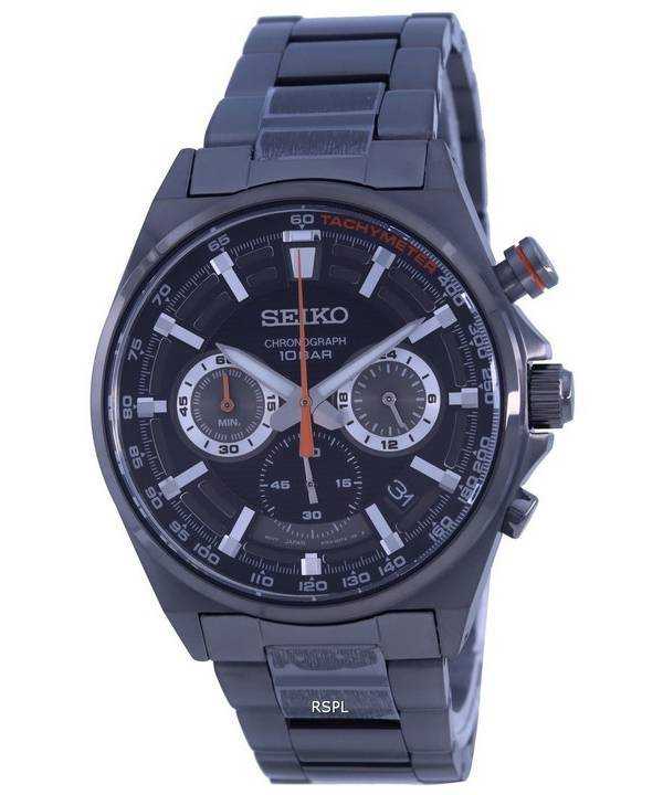 Orologio da uomo Seiko Neo Sports cronografo quadrante nero al quarzo SSB399 SSB399P1 SSB399P 100M
