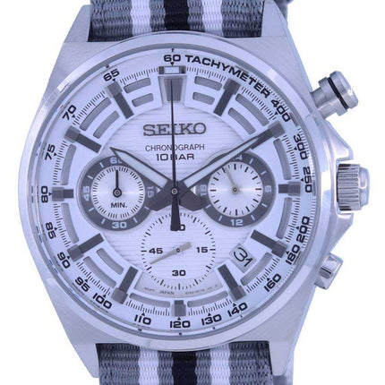 Orologio da uomo Seiko Neo Sports Chronograph quadrante bianco al quarzo SSB401 SSB401P1 SSB401 100M