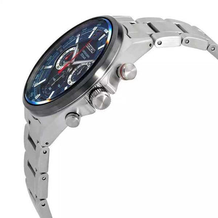 Orologio da uomo Seiko Conceptual Chronograph in acciaio inossidabile con quadrante blu al quarzo SSB407P1 100M