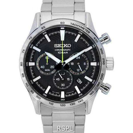 Orologio da uomo Seiko Urban Sports cronografo quadrante nero al quarzo SSB413 SSB413P1 SSB413P 100M