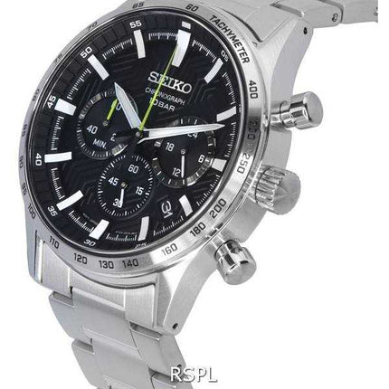 Orologio da uomo Seiko Urban Sports cronografo quadrante nero al quarzo SSB413 SSB413P1 SSB413P 100M