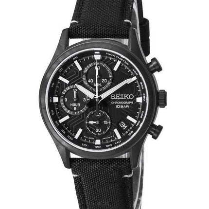 Orologio da uomo Seiko Conceptual Chronograph cinturino in nylon quadrante nero quarzo SSB421P1 100M