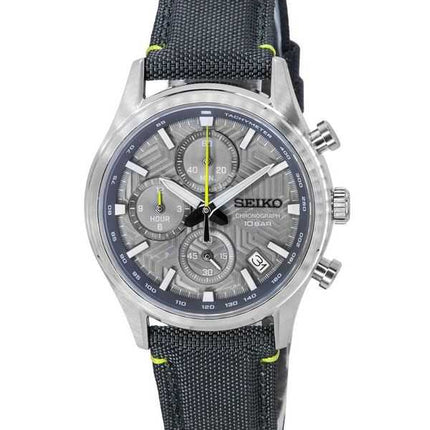 Orologio da uomo Seiko Conceptual Chronograph cinturino in nylon quadrante grigio quarzo SSB423P1 100M