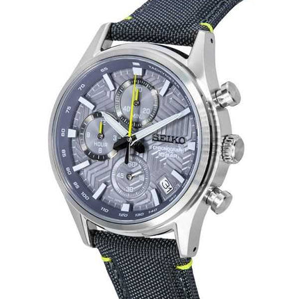 Orologio da uomo Seiko Conceptual Chronograph cinturino in nylon quadrante grigio quarzo SSB423P1 100M