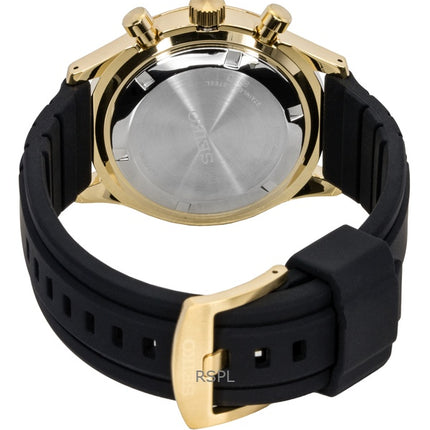 Orologio da uomo Seiko Sport Chronograph con cinturino in silicone e quadrante nero al quarzo SSB446P1 100M