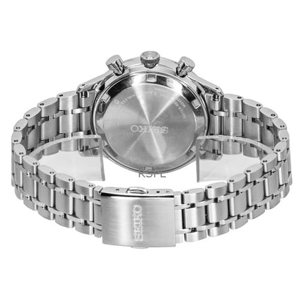 Orologio da uomo Seiko Cronografo in acciaio inossidabile con quadrante blu al quarzo SSB477P1