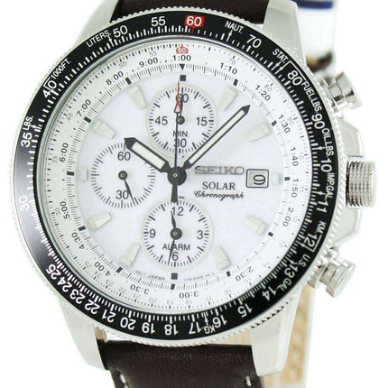 Orologio da uomo con allarme solare Seiko Pilot Flightmaster SSC013 SSC013P1 SSC013P