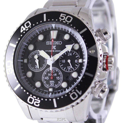 Orologio da uomo Seiko Solar Chronograph Divers SSC015 SSC015P1 SSC015P